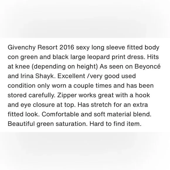 Givenchy green silk blend leopard dress size US4 - Picture 11 of 12